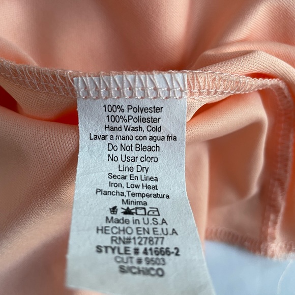 LULU’S CORAL LONG SLEEVED DRESS. COLD SHOULDER. SIZE SMALL - Picture 4 of 4